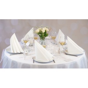 Borddkning Hvidt bryllup