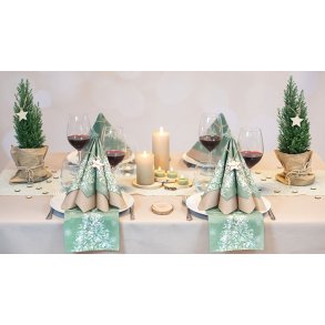 Borddkning Juletr i grnt