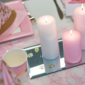 Servietter og Lys til barnedåb
