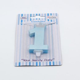 1 rs fdselsdagslys med krone, Lysebl