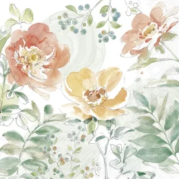 Ihr servietter, Stvet blomster, frokoststr. 20 stk. 