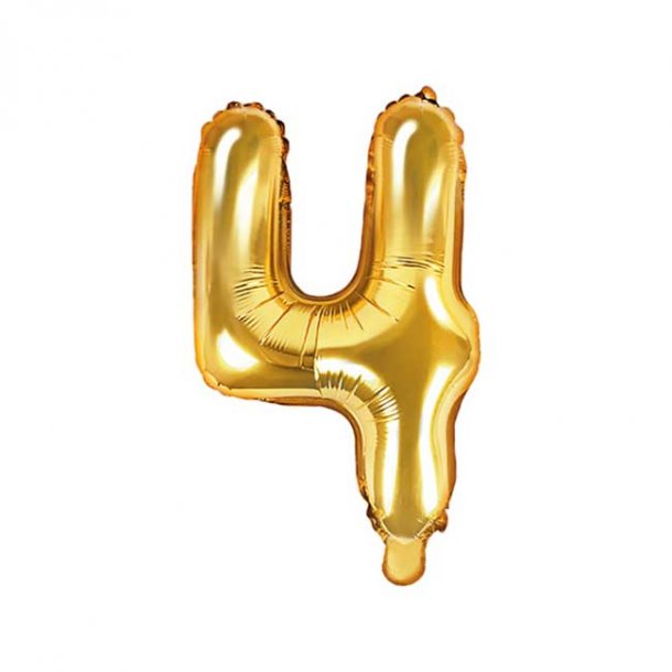 Talballon guld, 4-tal, 41 cm.