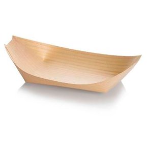 Bd bakke / Snackskl i FSC tr natur - 170x90x25 mm -100 stk. i pakken