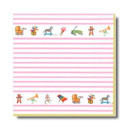 Caspari Servietter, Bebe pink, kaffestr. 20 stk.