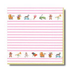 Caspari Servietter, Bebe pink, frokoststr. 20 stk.