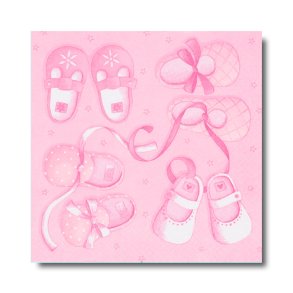 Servietter, Babysko lyserd, frokoststr. 20 stk. 