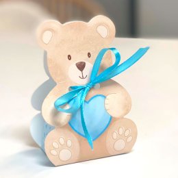 Barnedbspynt Favorbox Bamse Lysebl, 10 stk