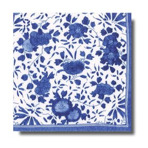 Caspari Servietter, Delft bl, Middagsstr. 20 stk.