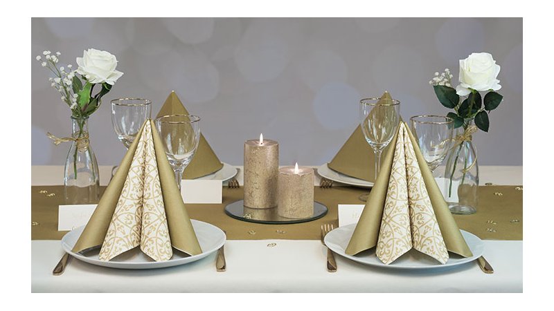 Borddkning Guld