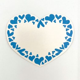 Bordkort 10 stk. - Hjerte bl