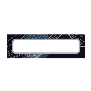 Bordkort/Glaskort - Slvblger p mrkebl/sort, 10 stk.