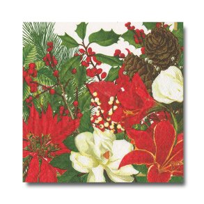 Caspari Servietter, Christmas garden, middagsstr. 20 stk.