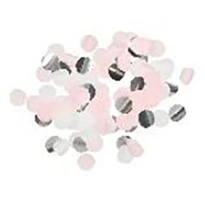 Konfetti cirkler, slv og lyserd, 25 gr.