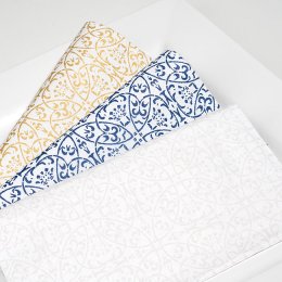 Hvid/lysegr "Claudio" linclass serviet, middagsstr. 50 stk.