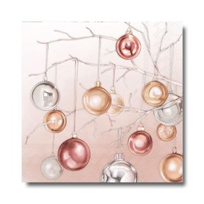 Ihr Servietter, Cobber Baubles, julekugler, frokoststrrelse., 20 stk.
