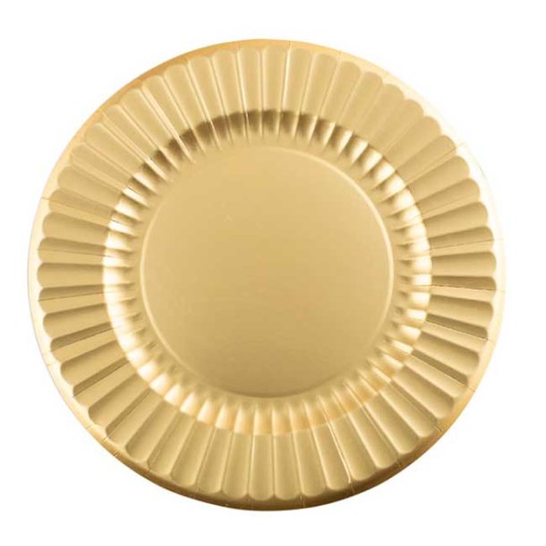 Dækketallerkner, Guld (mat), 6 stk.