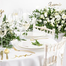 Stofdug, rund, hvid, 280 cm