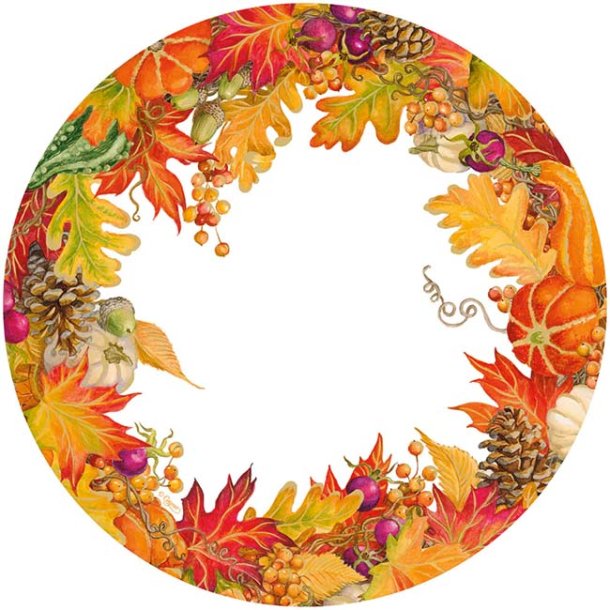 Paptallerkner fra Caspari, Efterrsranke, Middagsstr. 8 stk.