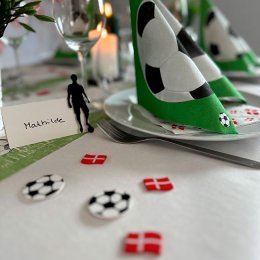 Borddkning Fodbold og flag