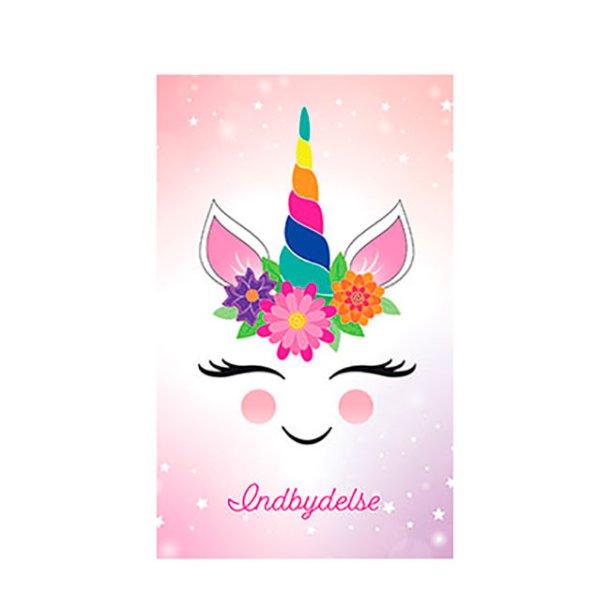 Enhjrning indbydelse, 5 stk.