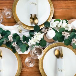 Guirlande, eucalyptus med LED-lys, 2 mtr.