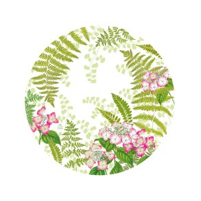 Paptallerkner fra Caspari, Fern garden, Middagsstrrelse, 8 stk.