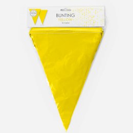 Flagbanner/guirlande, Gul, 10 meter