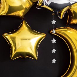 Folieballon, mne, guld, 60 cm.