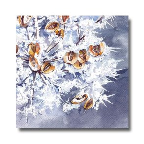 Ihr Servietter, Frosty tree, Bl nuancer, frokoststrrelse. 20 stk.