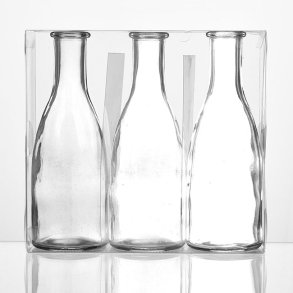 Glasvase, stor, klar, 18,5 cm, 3 stk.