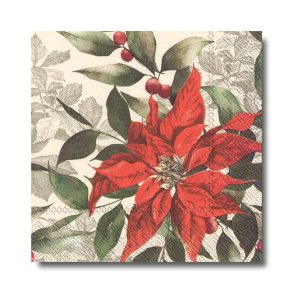 Ihr servietter, God Jul - Julestjerne, frokoststr. 20 stk.