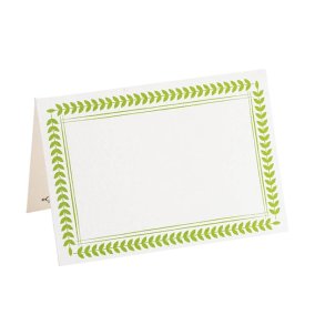 Bordkort fra Caspari - Grnne blade, 8 stk. 