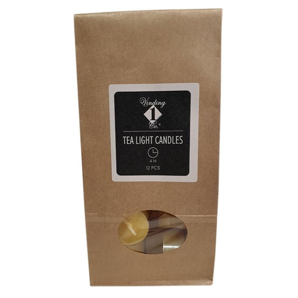 Gule fyrfadslys, 12 stk.