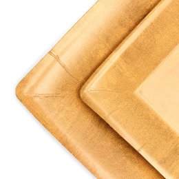 Caspari Paptallerkner Middag, Bladguld, 8 stk.