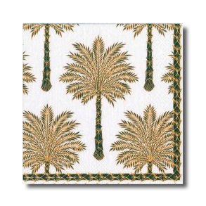 Caspari Servietter, Guldpalme, frokoststr. 20 stk.