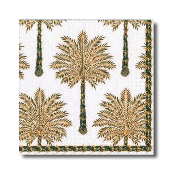 Caspari Servietter, Guldpalme, frokoststr. 20 stk.