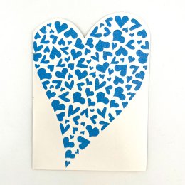 Barnedb Invitationer - Hjerter bl, 5 stk