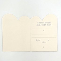 Barnedb Invitationer - Hjerter bl, 5 stk