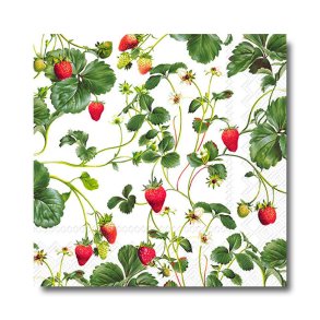 Ihr servietter, Jordbr, Kaffestr. 20 stk.