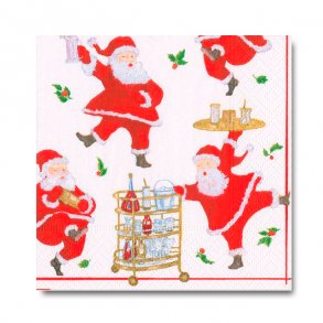 Caspari servietter, julebartender, cocktail/kaffestr. 20 stk.