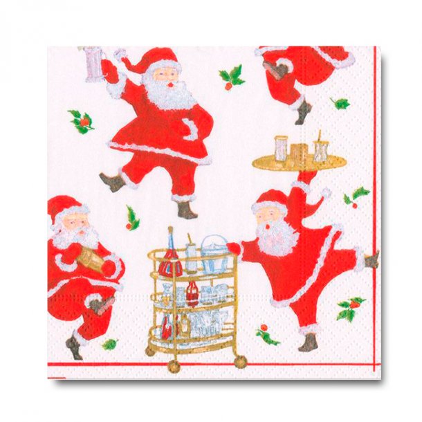 Caspari servietter, julebartender, cocktail/kaffestr. 20 stk.