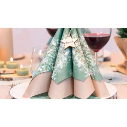 Borddkning Juletr i grnt