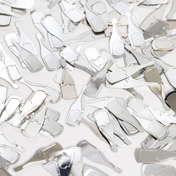 Konfetti, Champagneflasker, Slv 14 gr.