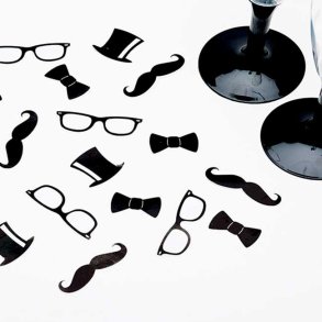 Konfetti, hat, skg og briller, 14 gr.