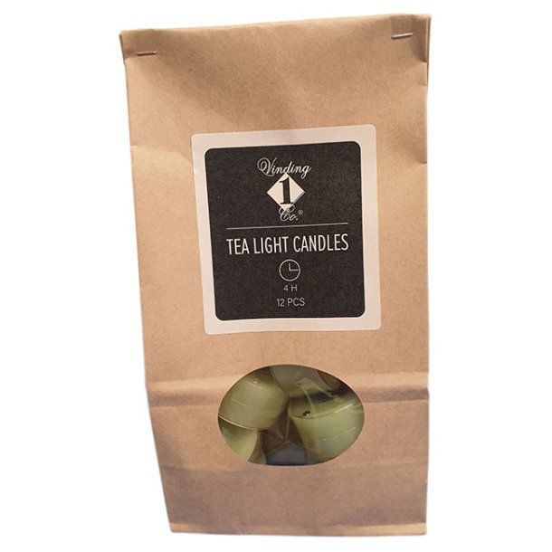 Lime fyrfadslys, 12 stk.