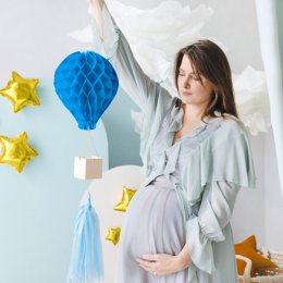 Barnedbspynt, Pom pom Luftballon lysebl, 1 stk.