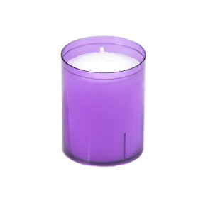 Lys i cup, lilla, 24 timer brndetid, 1 stk.