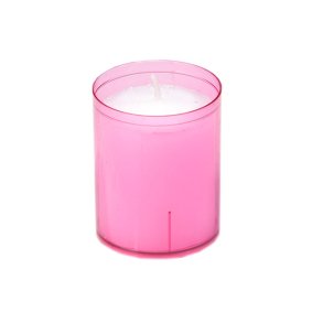Lys i cup, lyserd/pink, 24 timer brndetid, 1 stk.