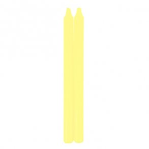 Kronelys/stearinlys, Lysegul, 2 stk.