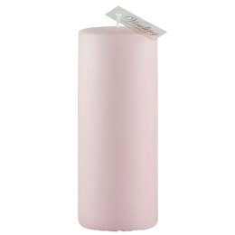 Lys gammelrosa bloklys, 6x15 cm., 54 timer, 1 stk. (det hje)